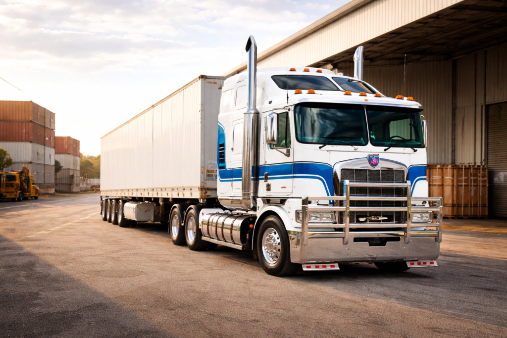 Kenworth K104B prime mover truck for a new transport company fleet